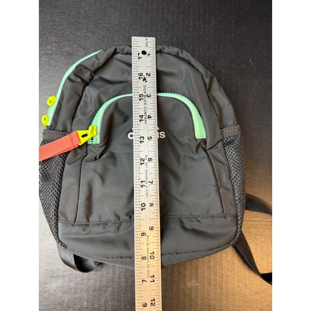 Adidas Mini Black Backpack with Neon Zippers - Picture 8 of 9